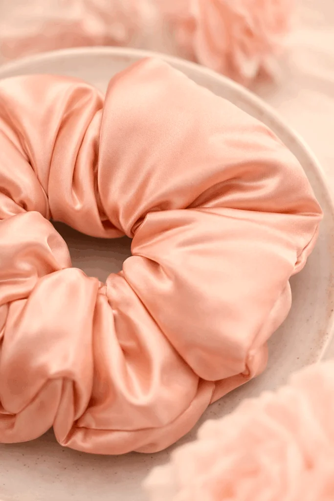 AMBERSPACE Colet Rellenado 100% Seda de Morera 22 Momme Oro Rosa